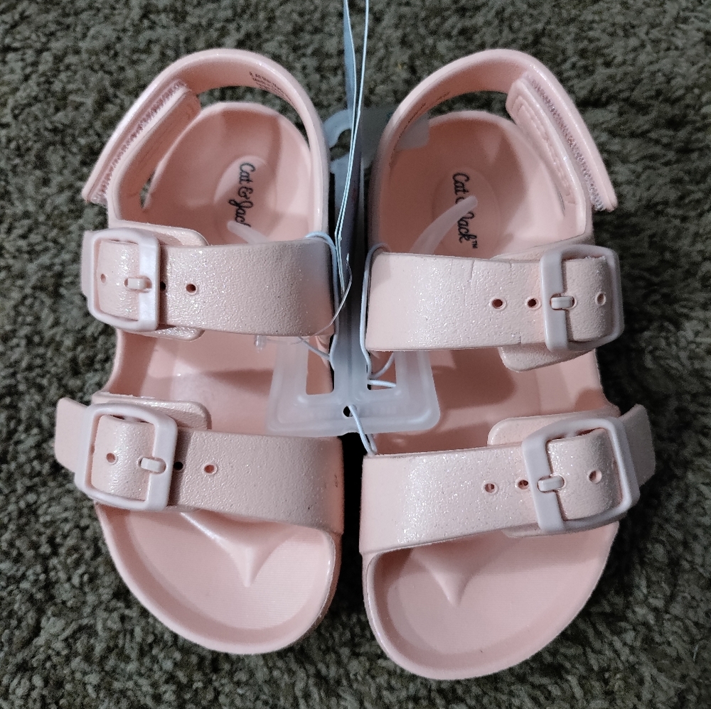 Toddler girls size 8 pink sandals new